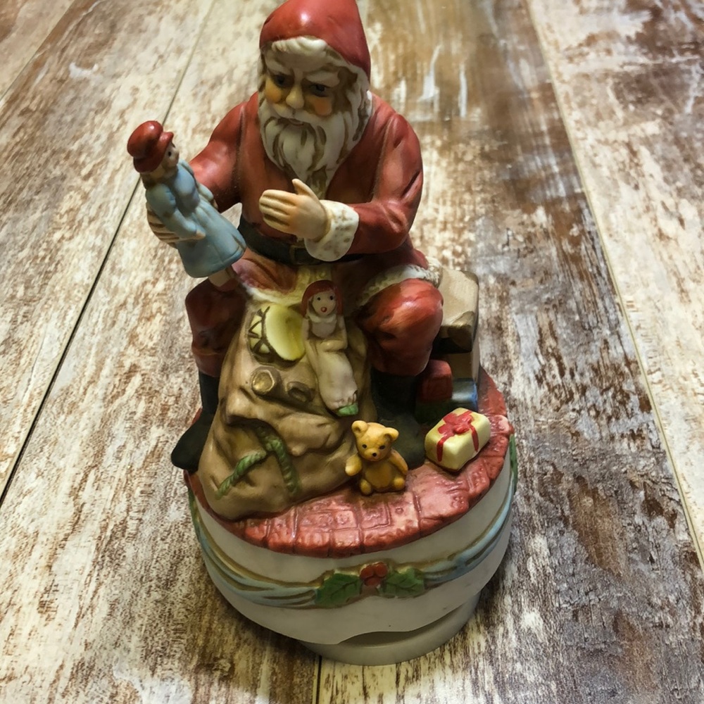 Ceramic Musical Santa